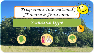 Semaine type du Programme International JE donne et JE rayonne - 7 rituels bien-être gratitude nature