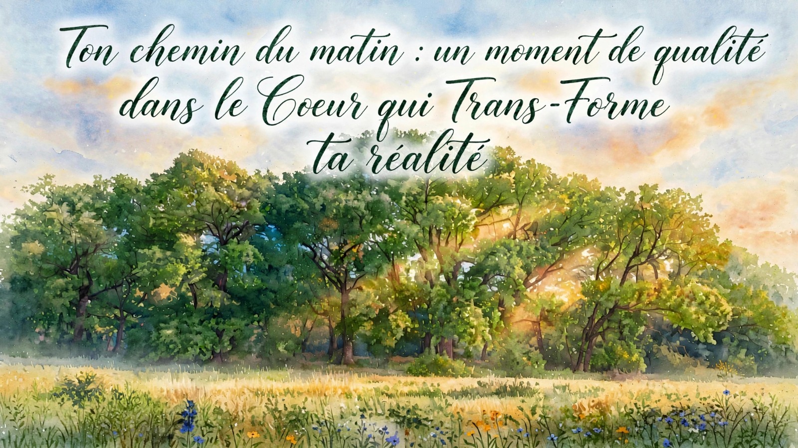 Ton chemin du matin : un moment de qualité dans le Cœur qui Trans-Forme ta réalité