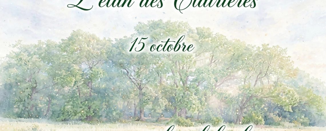 Aquarelle clairière brumeuse 15 octobre - L'élan des Clairières - rejoins-nous arbresdubonheur.org