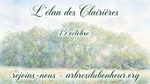 Aquarelle clairière brumeuse 15 octobre - L'élan des Clairières - rejoins-nous arbresdubonheur.org