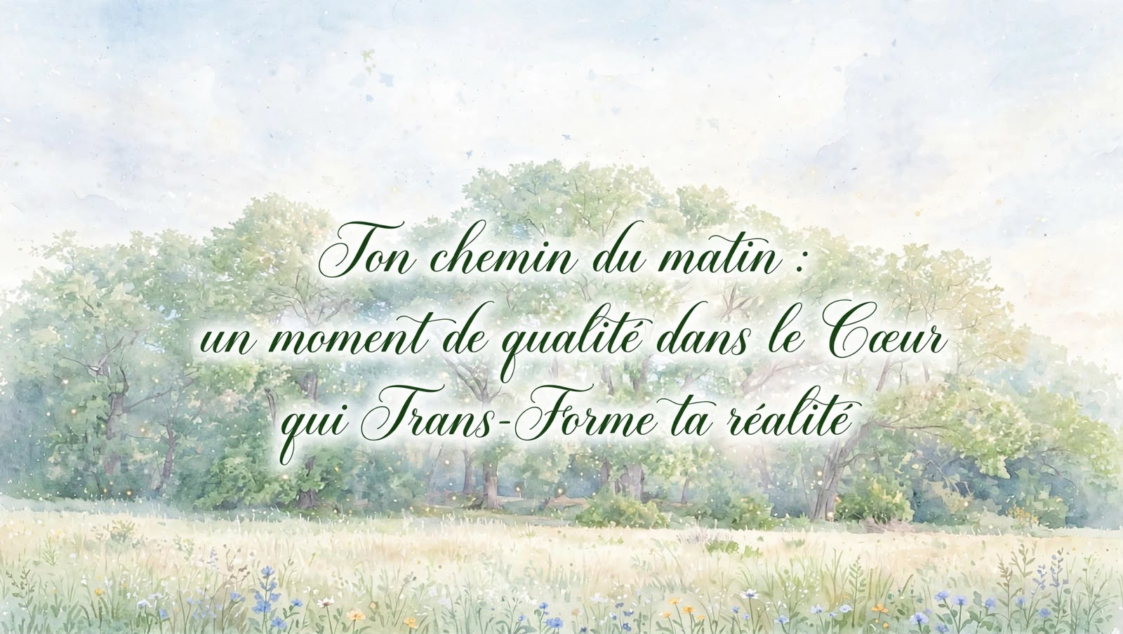 Ton chemin du matin : un moment de qualité dans le Cœur qui Trans-Forme ta réalité - clairière brumeuse 15 octobre